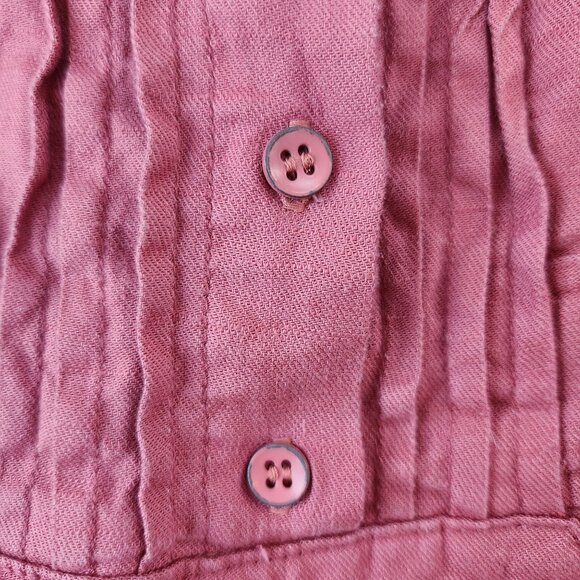 Free People Moonshine Linen Blend Pink Dress Summer Beachy Women's S - Picture 7 of 11
